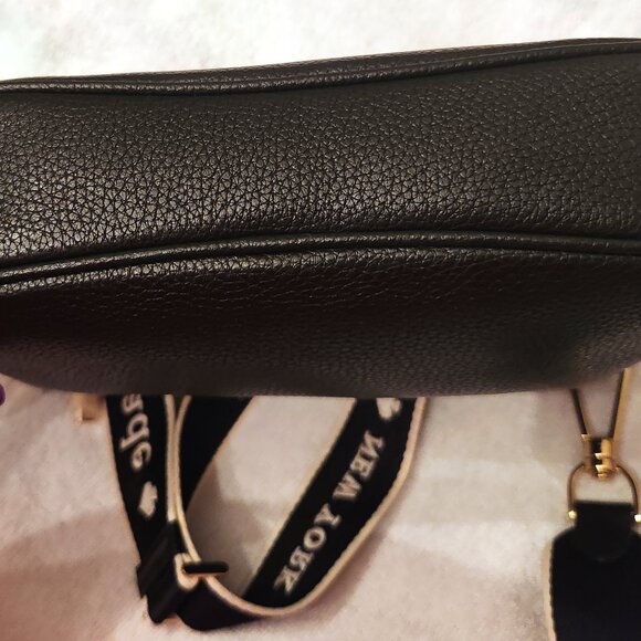Kate Spade Rosie Black Leather Crossbody With Web Logo Guitar Strap _ NWT - Picture 6 of 8